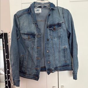 Denim Jacket with Button Closure